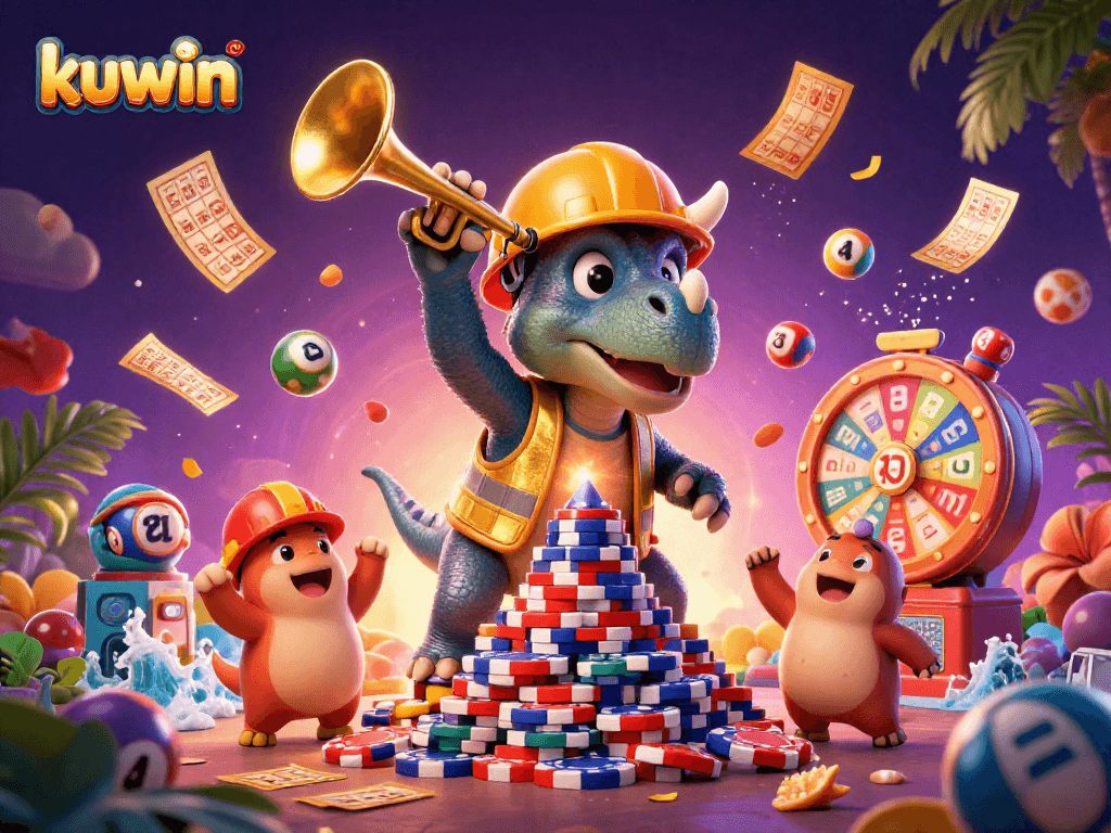 Join the fun at kuwin, where colorful lottery balls and vibrant prizes create a festive gambling atmosphere.