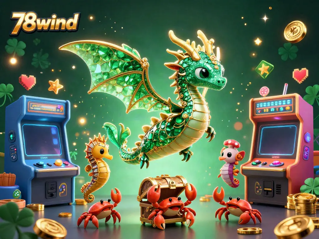 Engage with the thrilling 78wind casino universe, showcasing dazzling game elements and mystical sea creatures.