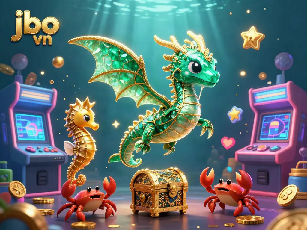 Engage in thrilling gaming experiences with jbo vn at this vibrant casino illustration.