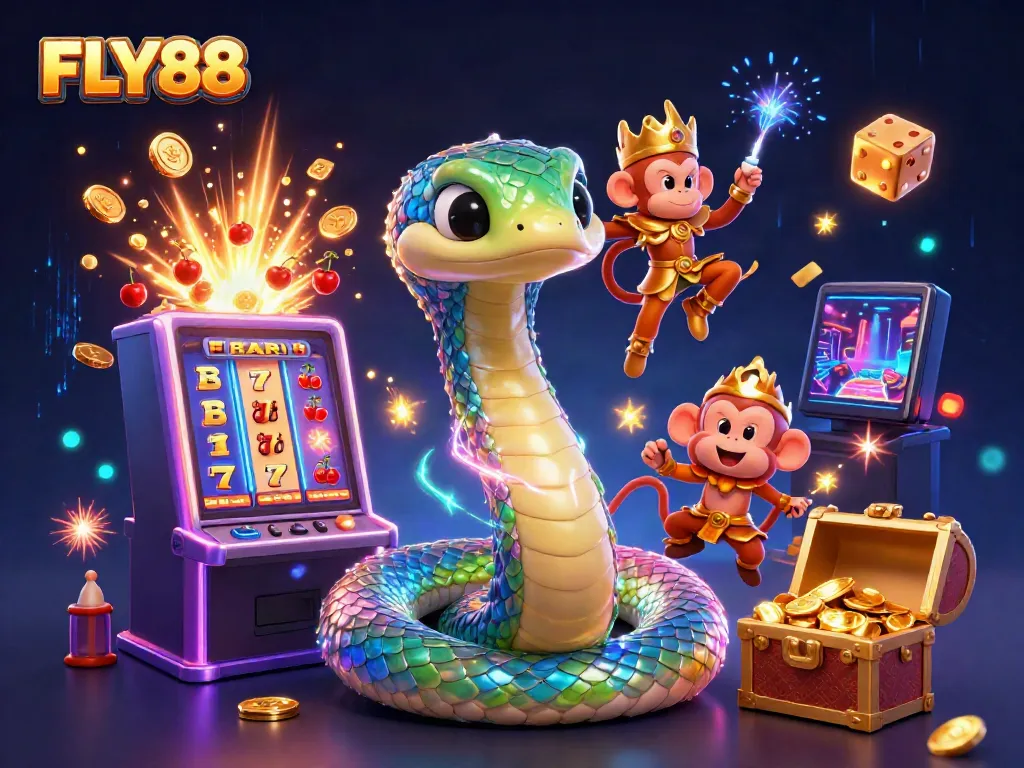 FLY88 brings excitement to online gaming with vibrant visuals of jackpots, coins, and casino games.