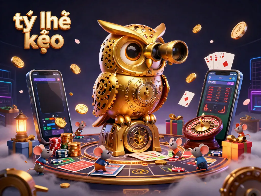 Experience the excitement of tỷ lệ kèo with engaging sports betting visuals and detailed characters.