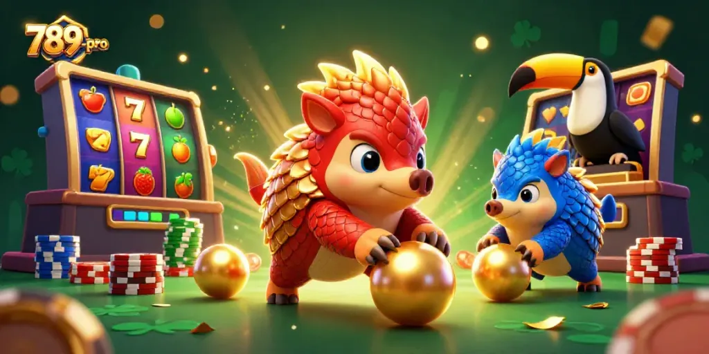 Experience thrilling gameplay with 789lub-pro as pangolins roll into golden jackpots amidst vibrant slots.