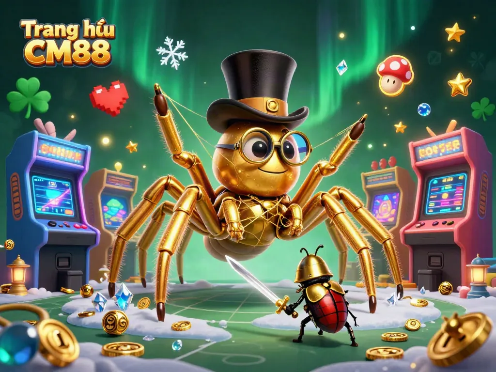 Experience the excitement at Trang chủ CM88 with a battle between a knight and a golden tarantula.