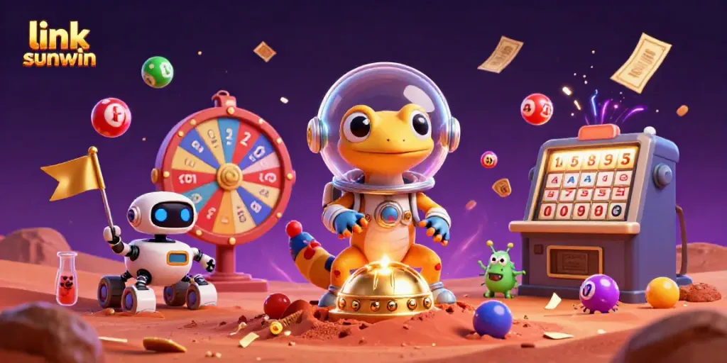 Win big with link sunwin as Martian gecko discovers a golden casino filled with dynamic lottery elements.