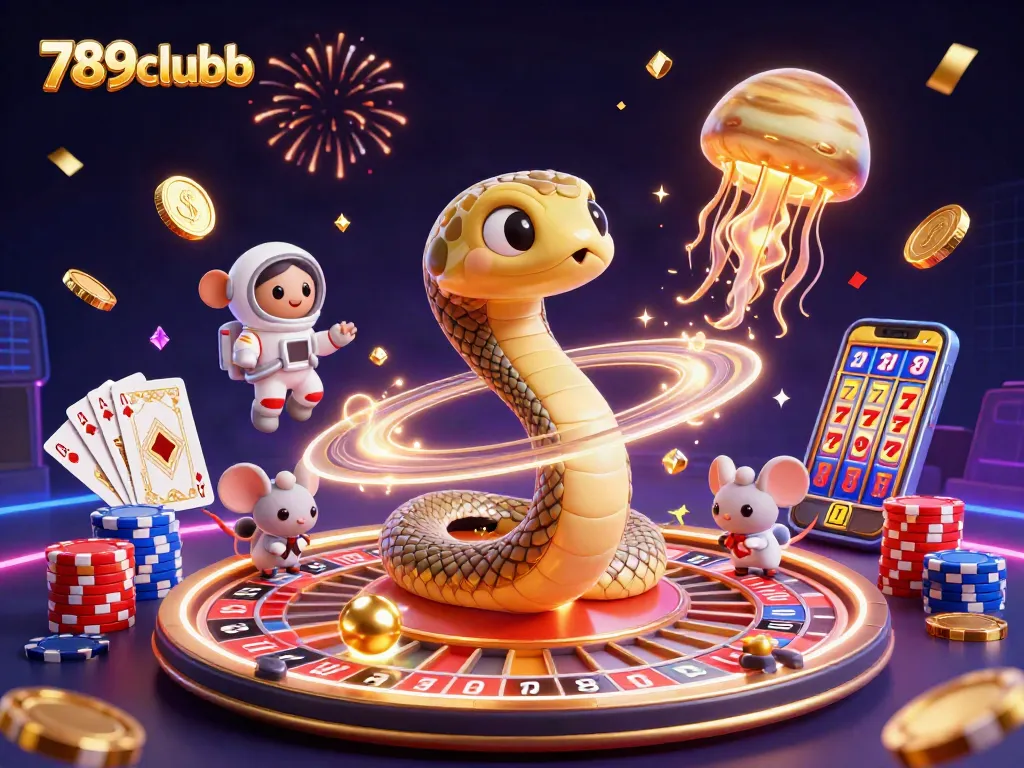 Experience thrilling bets and cosmic gameplay with 789clubb's dynamic gambling illustration.