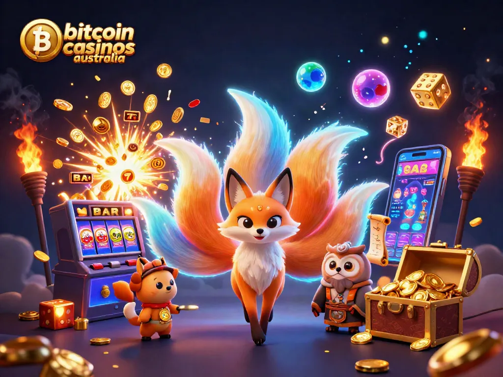 Experience thrilling bitcoin casinos Australia with vibrant characters and dynamic game elements.
