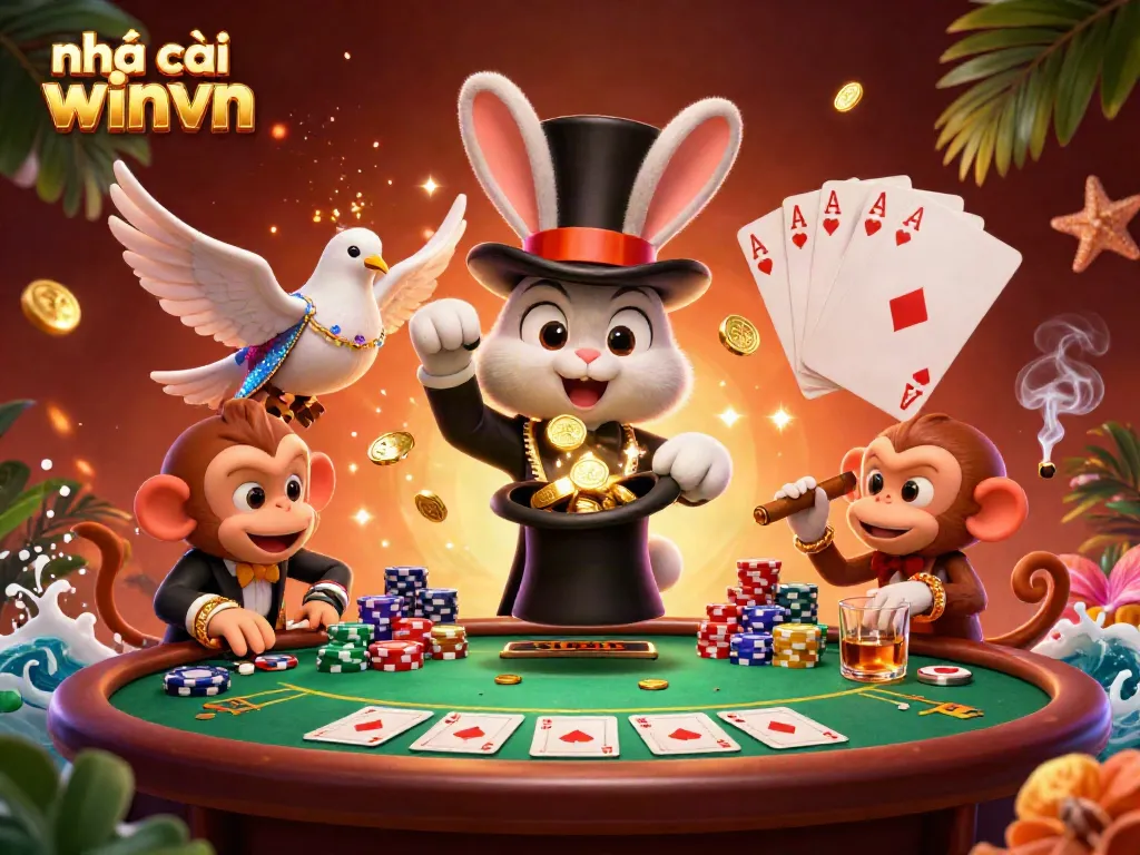 Experience excitement at nhà cái winvn with a magician rabbit and splendid casino elements.