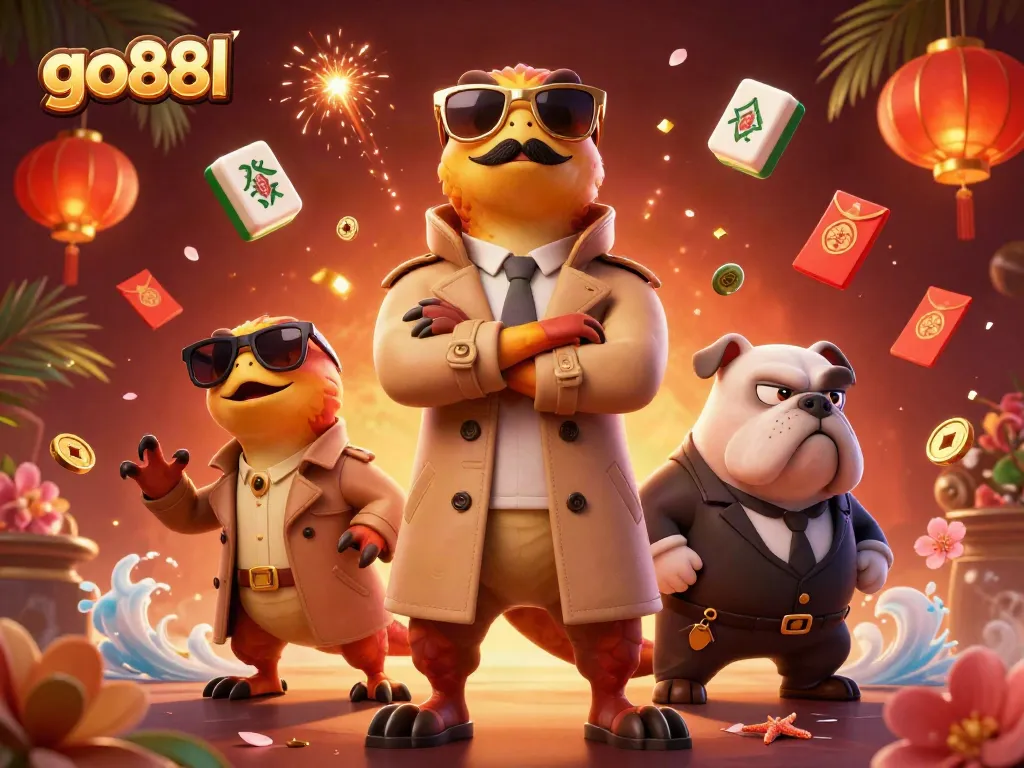 Experience go88l like never before with dynamic raptors attempting VIP entry in a vibrant casino scene.