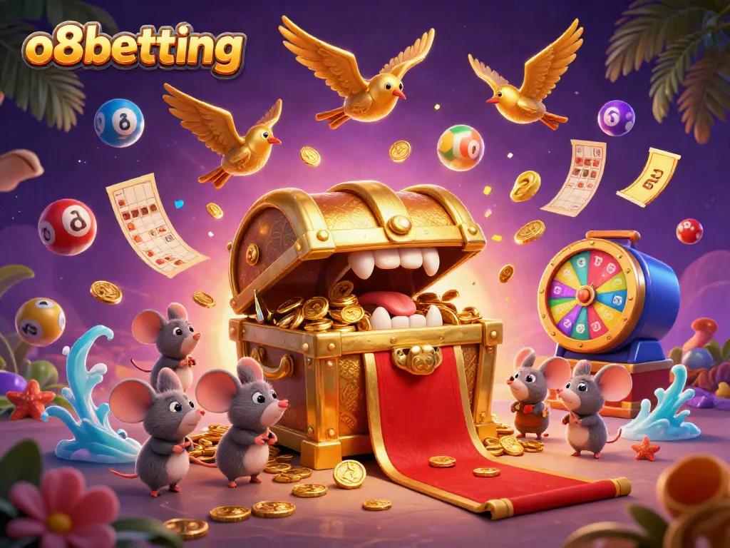 Engage in thrilling adventures at o8betting, featuring vibrant lottery elements and treasure.