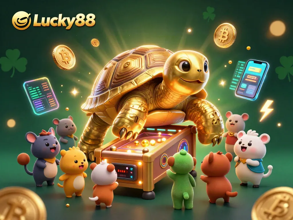 Lucky88 players engage in a vibrant gaming experience with an interactive pinball machine scene.